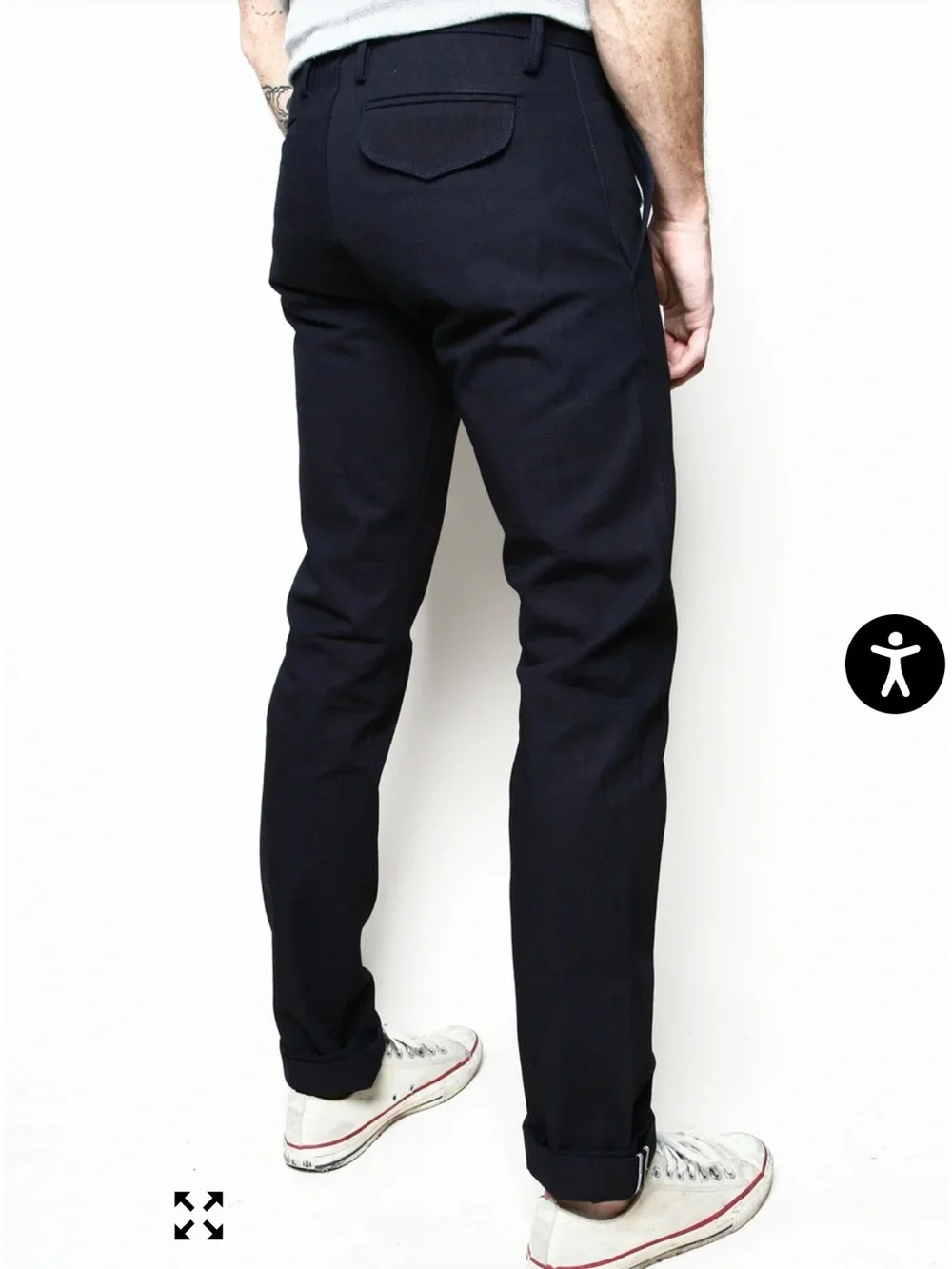 Rogue Territory RGT Officer’s Trouser Slim Taper Indigo Selvedge Canvas Size 34